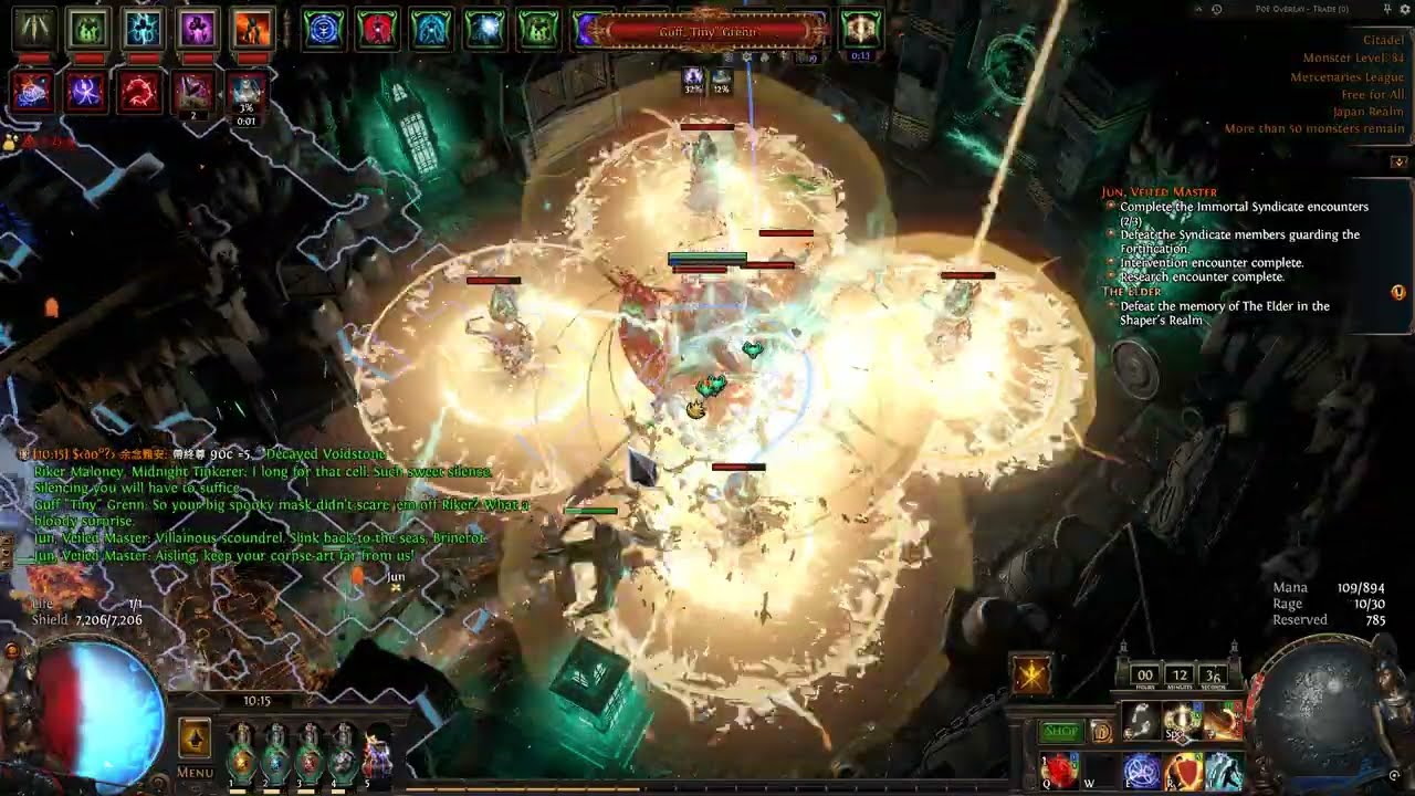【POE 3.26】CI Elementalist Retaliation Build Eviscerate Ignite - T17