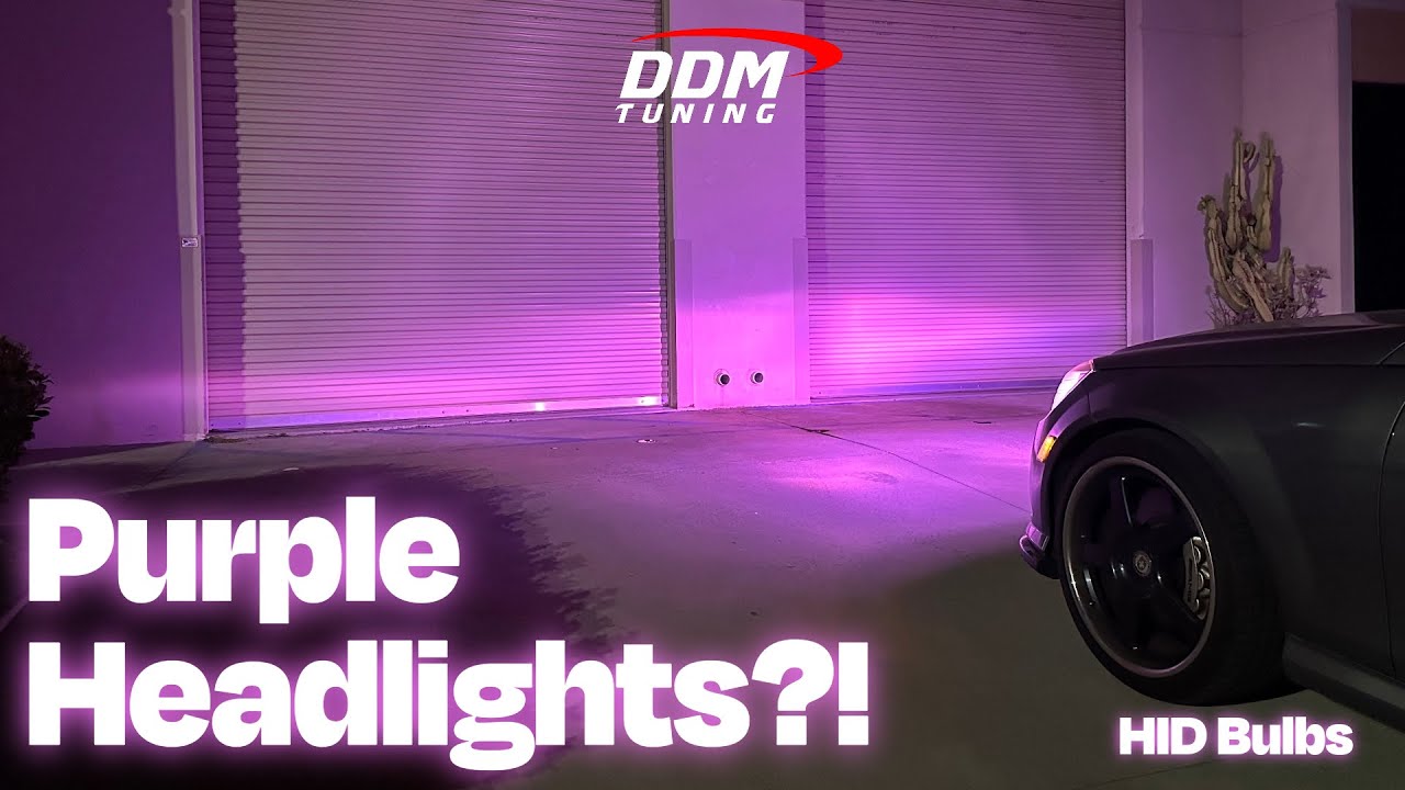 Purple HID Bulbs Start Up, 17K Color Temperature, from DDM Tuning Apexcone Bulb Line