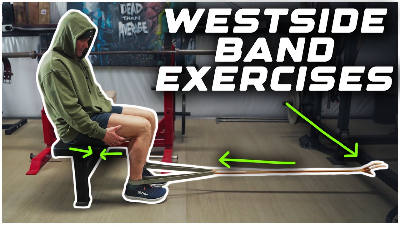 Упражнения с эластичной лентой, которые мы использовали в Westside для укрепления мышц приседаний...