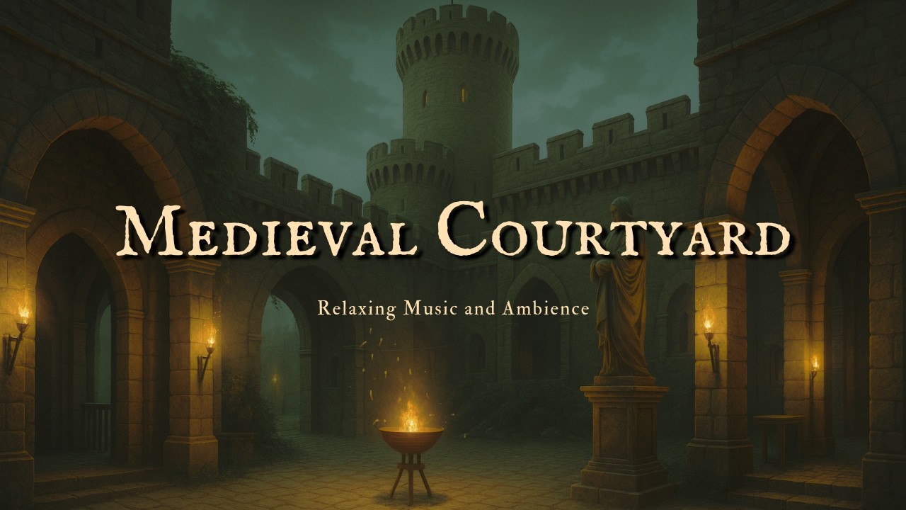 Relaxing Medieval Courtyard Ambience | 1 Hour Fantasy Ambience for Sleep & Study