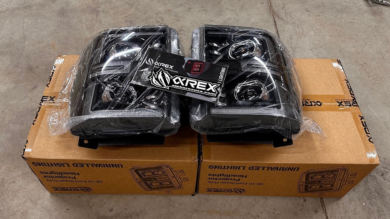 Установка фар AlphaRex Luxx Series на F250