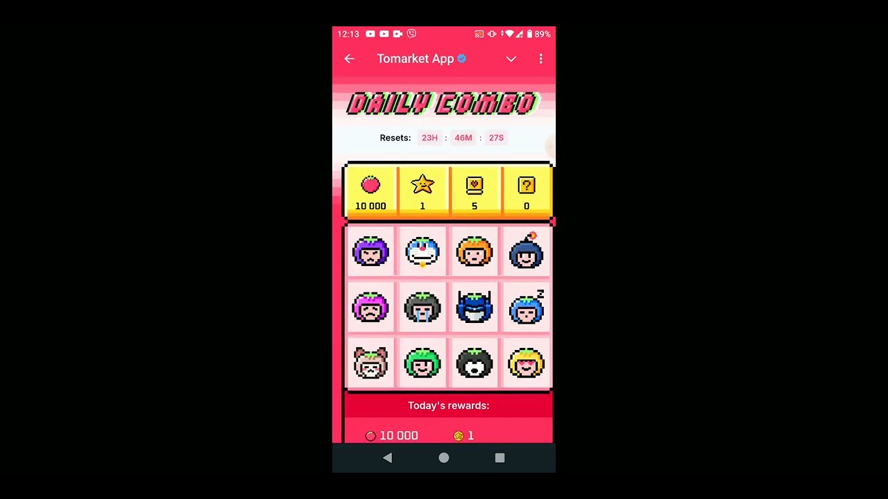 Tomarket app | Tomarket Combo 18 October 2024 (18.10.2024)