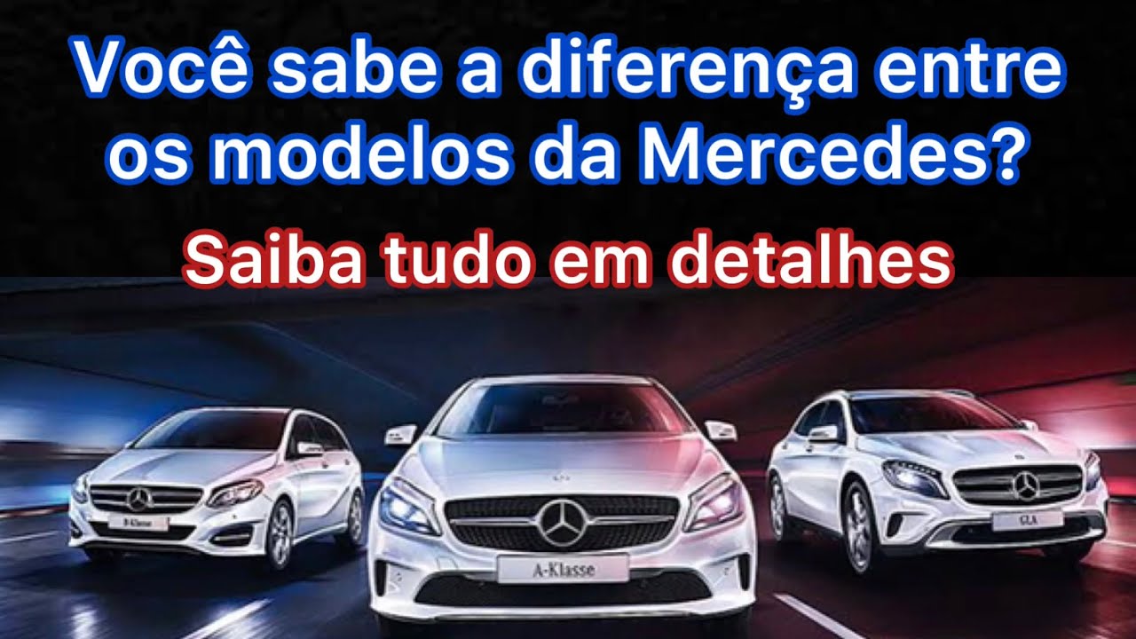 Mercedes classe A, B, C, E ou S? Você sabe a diferença? Como entender os nomes dos carros da MB