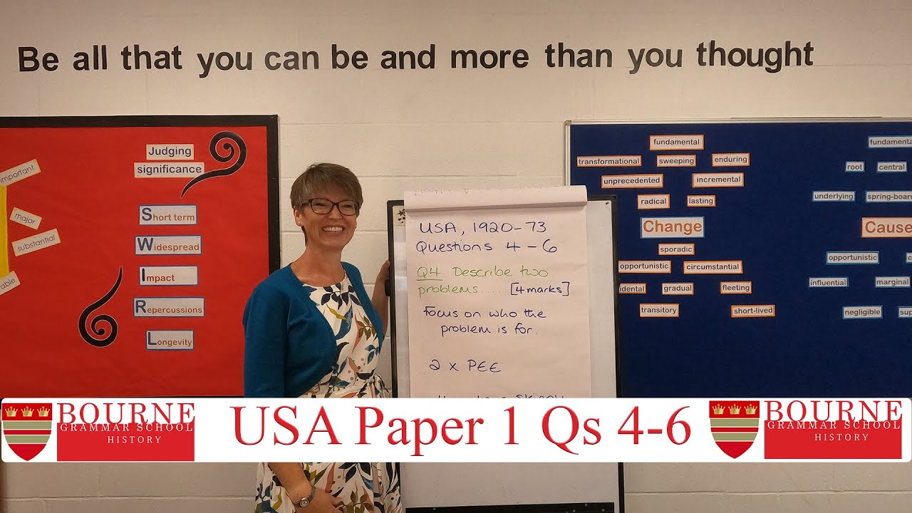 AQA GCSE HISTORY | PAPER 1 USA Qs 4-6 | BGS HISTORY