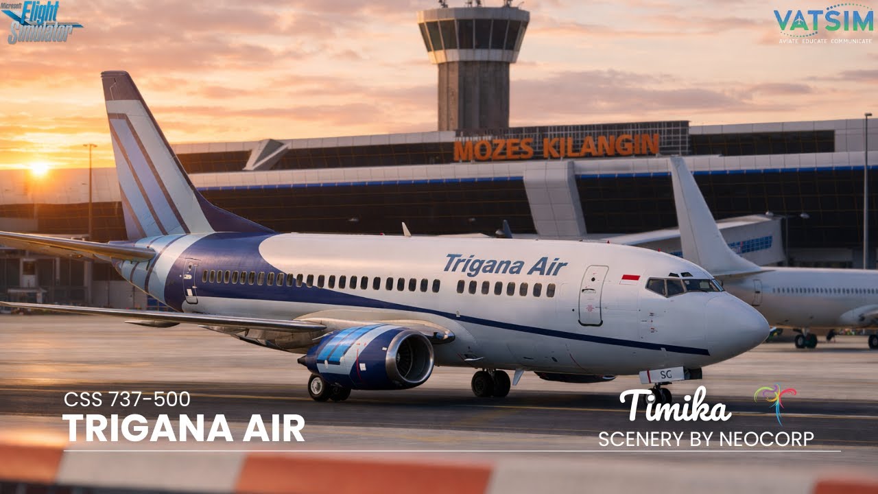FULL FLIGHT 737-500 JAYAPURA-TIMIKA | Microsoft Flight Simulator 2024 | Vatsim