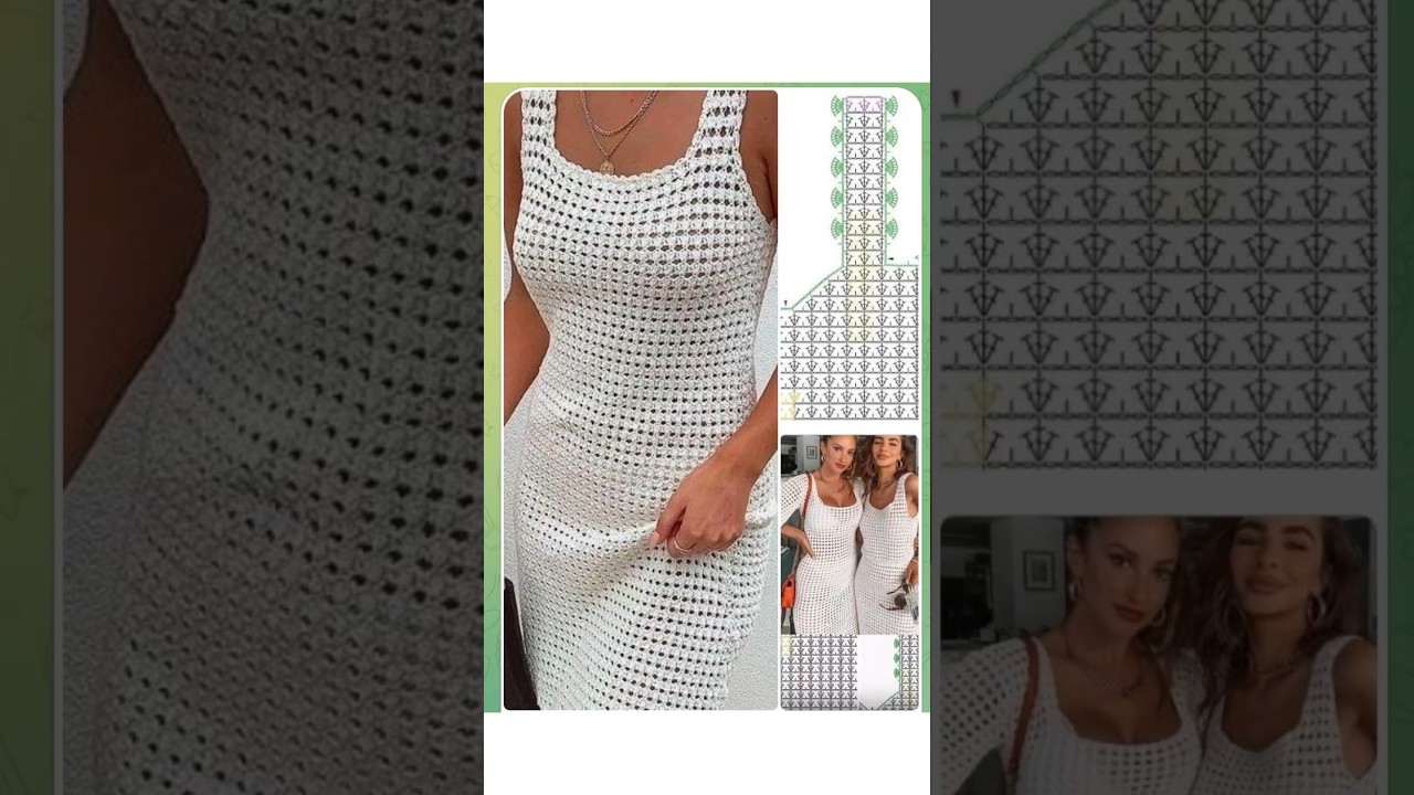 VESTIDOS LINDOS EM CROCHE COM GR&Aacute;FICOS #crochetpattern #crochetlove #crochetdress #vestidodecroche