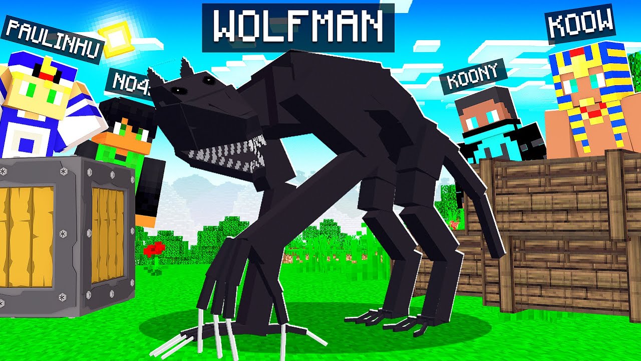SE ESCONDA DO WOLFMAN no MINECRAFT