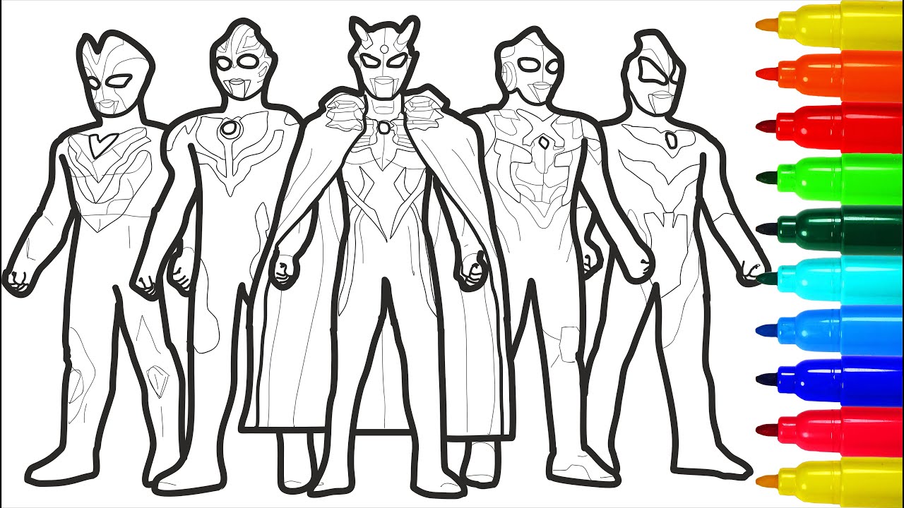 Ultraman guards of order Coloring pages