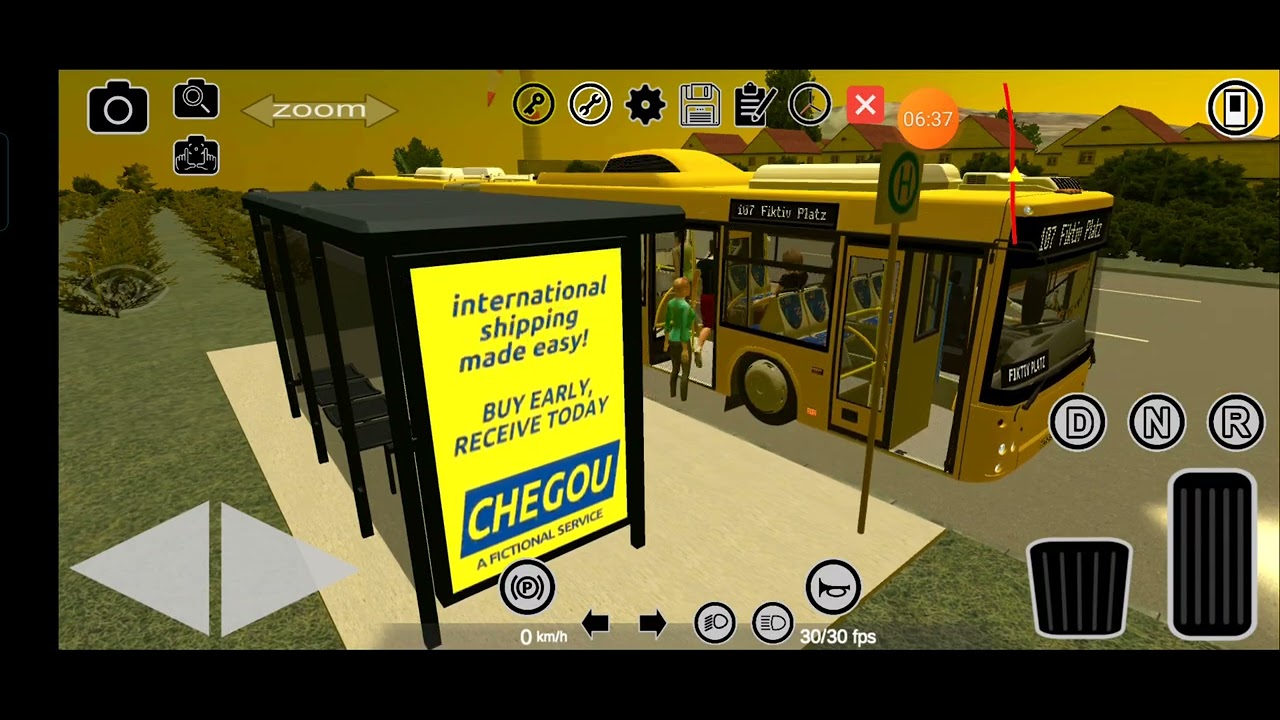 Поездка на автобусе MAZ 215.069 (2020) в Proton Bus Simulator.