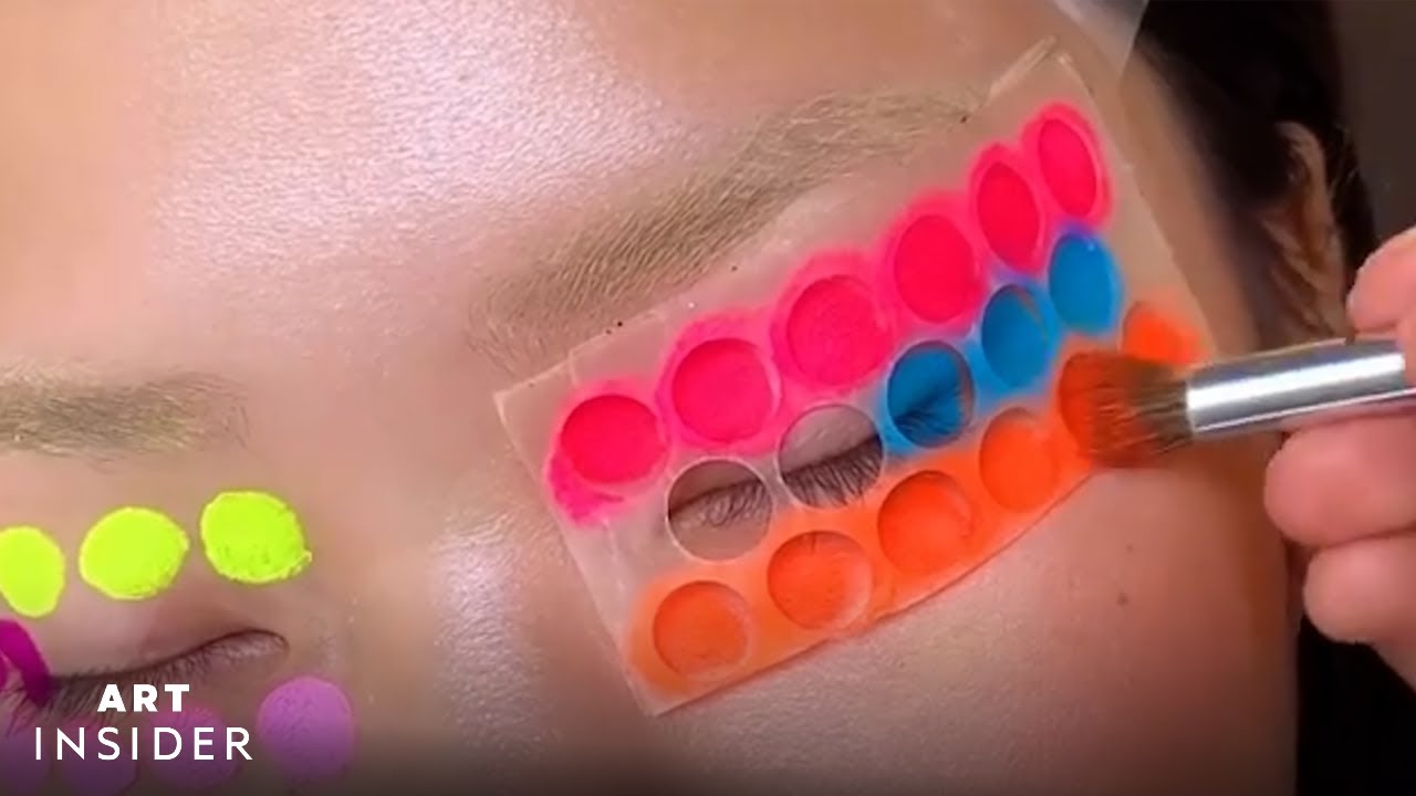 Makeup Artist Uses Bubble Wrap And Stencils To Create Avant-Garde Makeup