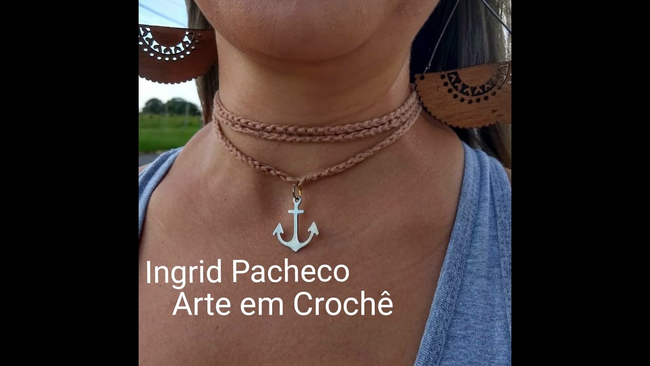 Gargantilha em crochê 