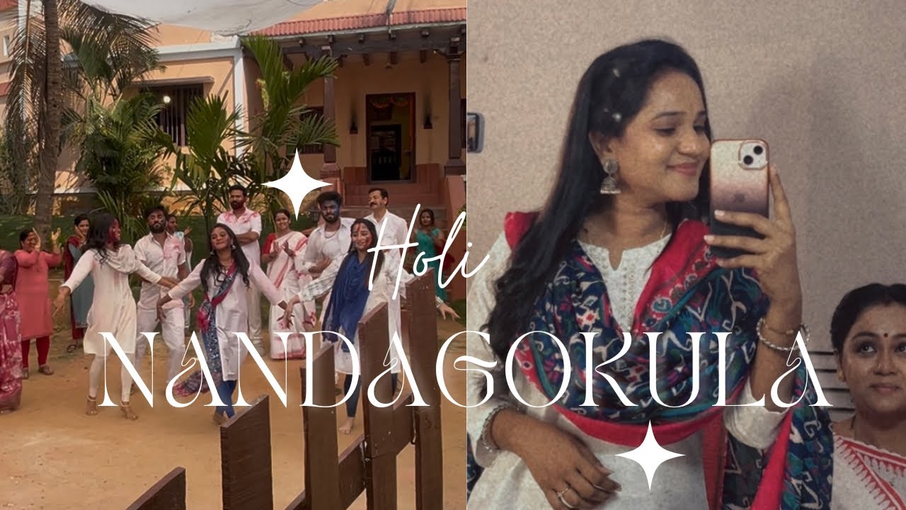 Holi in Nandagokula ✨ / Megha & Sanju vlogs / 
