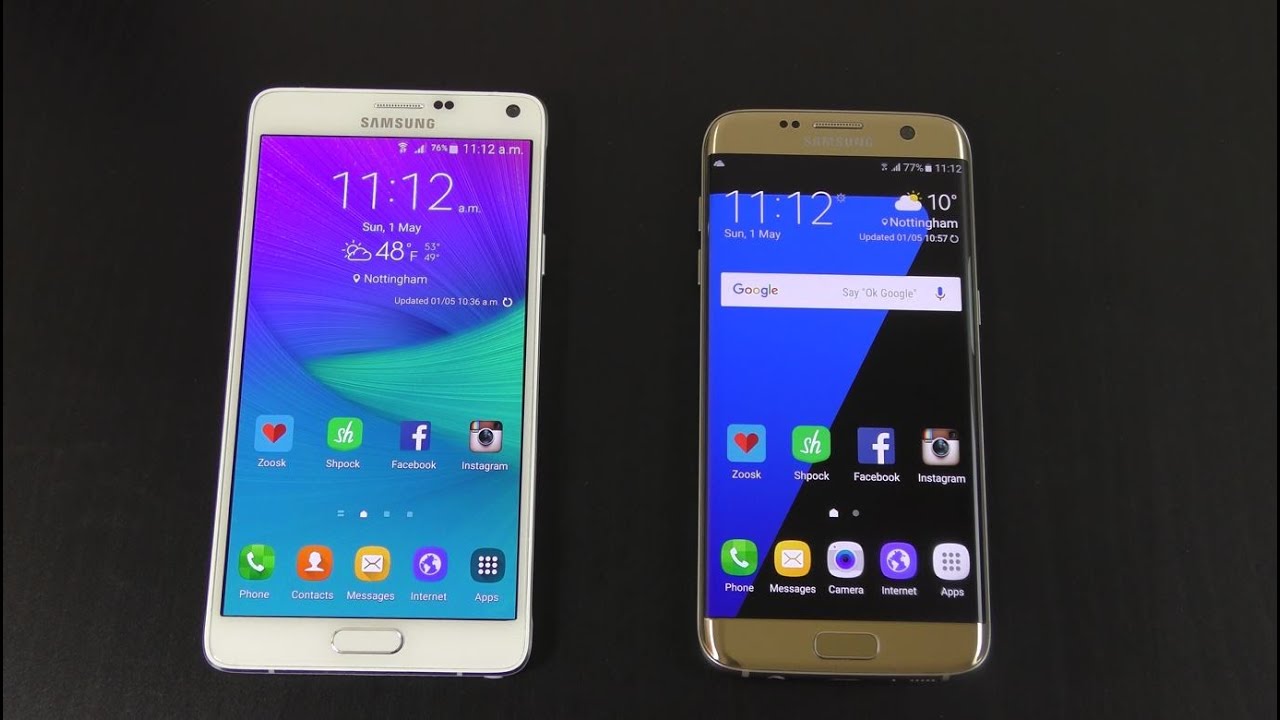 Samsung Galaxy Note 4 Official Android 6.0.1 vs S7 Edge - Speed Test!