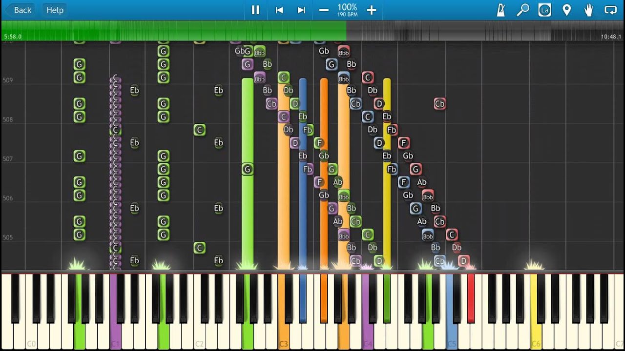 The Sorcerer's Aprentice - Synthesia - Impossible Piano Cover