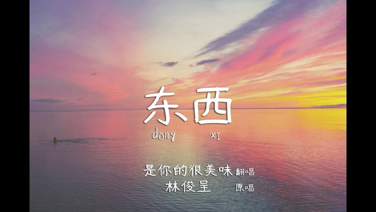 东西 歌词 （抖音：我开始美丽的际遇）是你的很美味  全屏歌词 附带拼音 全面高清 （Things）
