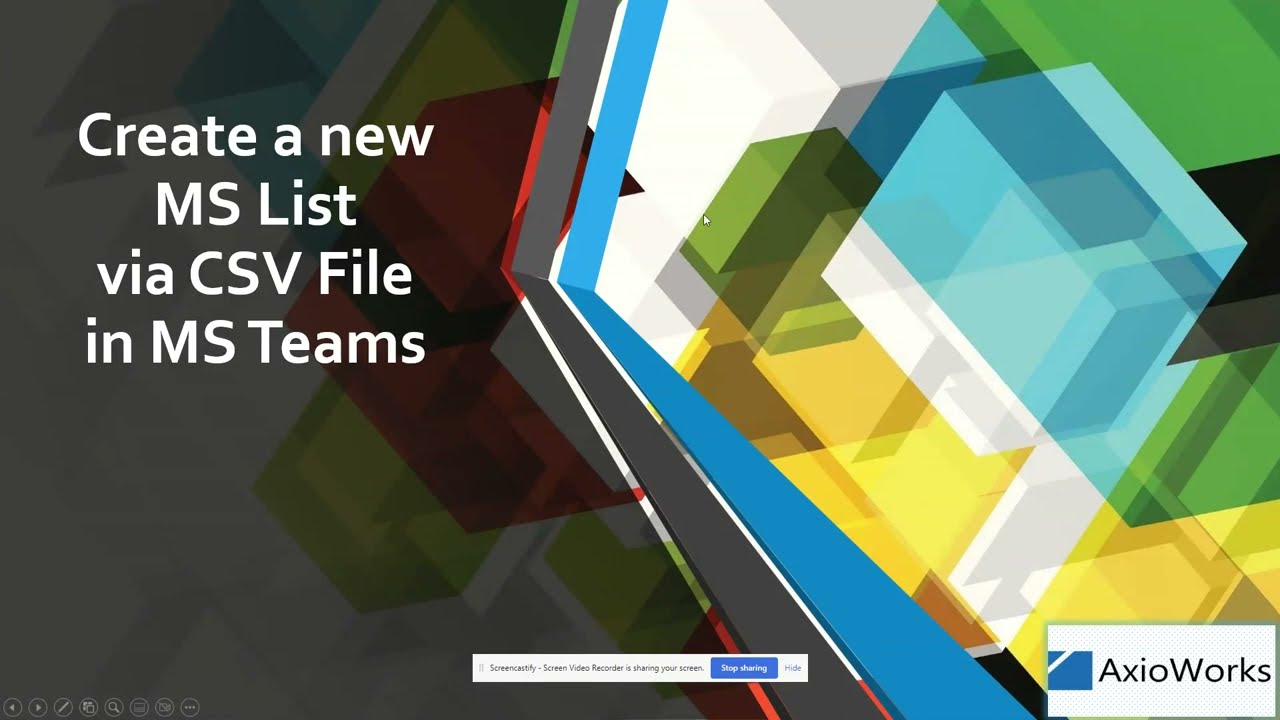 Create MS Lists via CSV in Teams