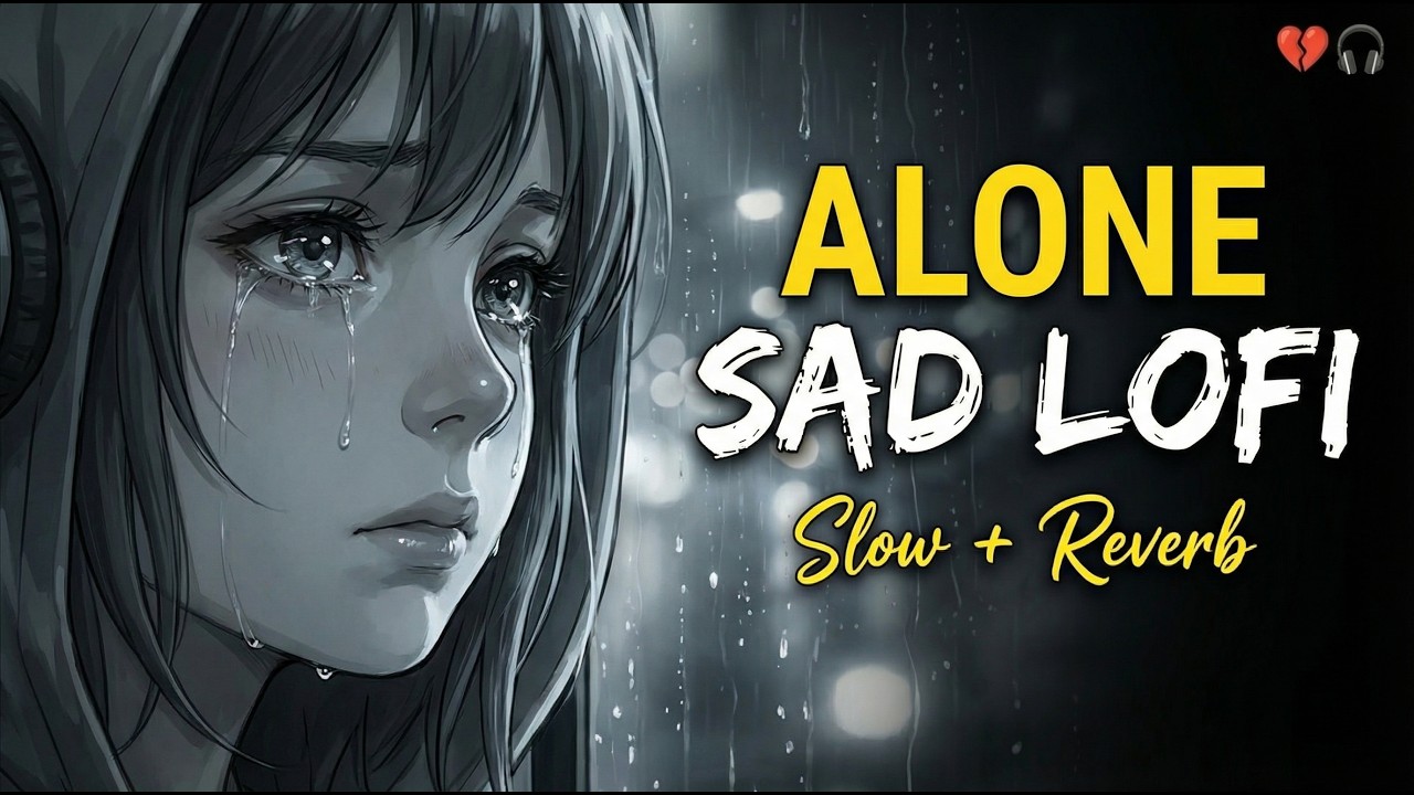 ALONE SAD LOFI (Slowed + Reverb) | Rainy Bus Night Ride • Hindi/Desi Mix