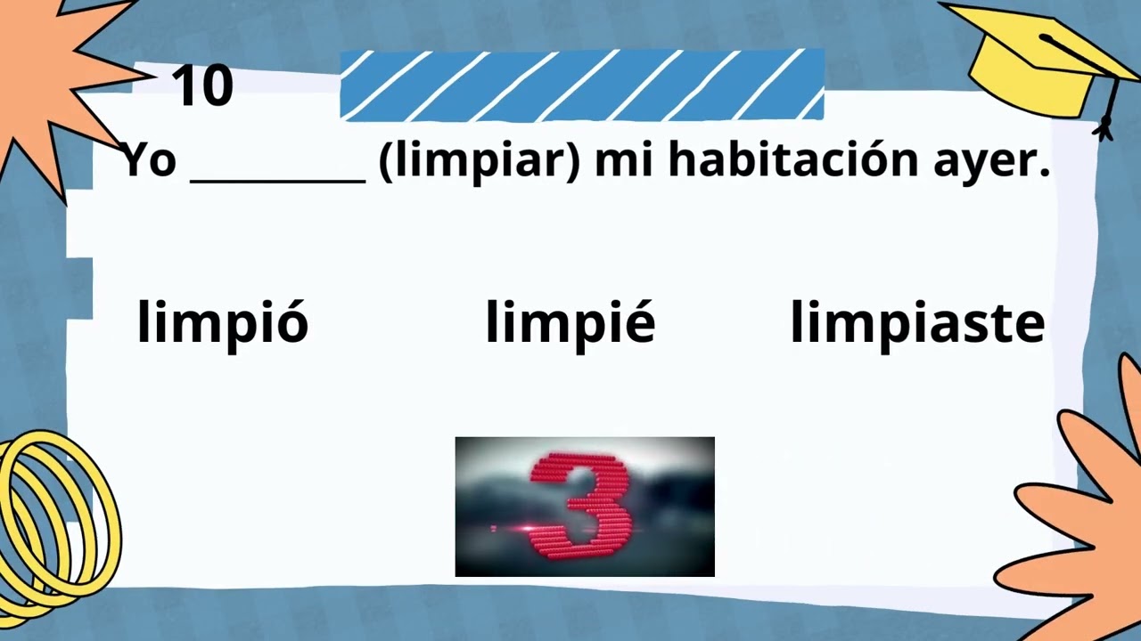 Trivia: Pretérito Indefinido  Verbos Regulares  -  Nivel A1  /  👦🏻👩📚⏰🏆