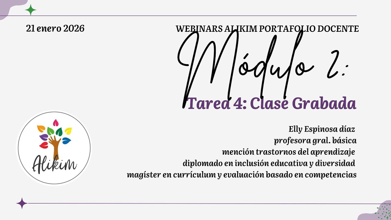Portafolio Docente 2026: Modulo 2 (Clase Grabada)