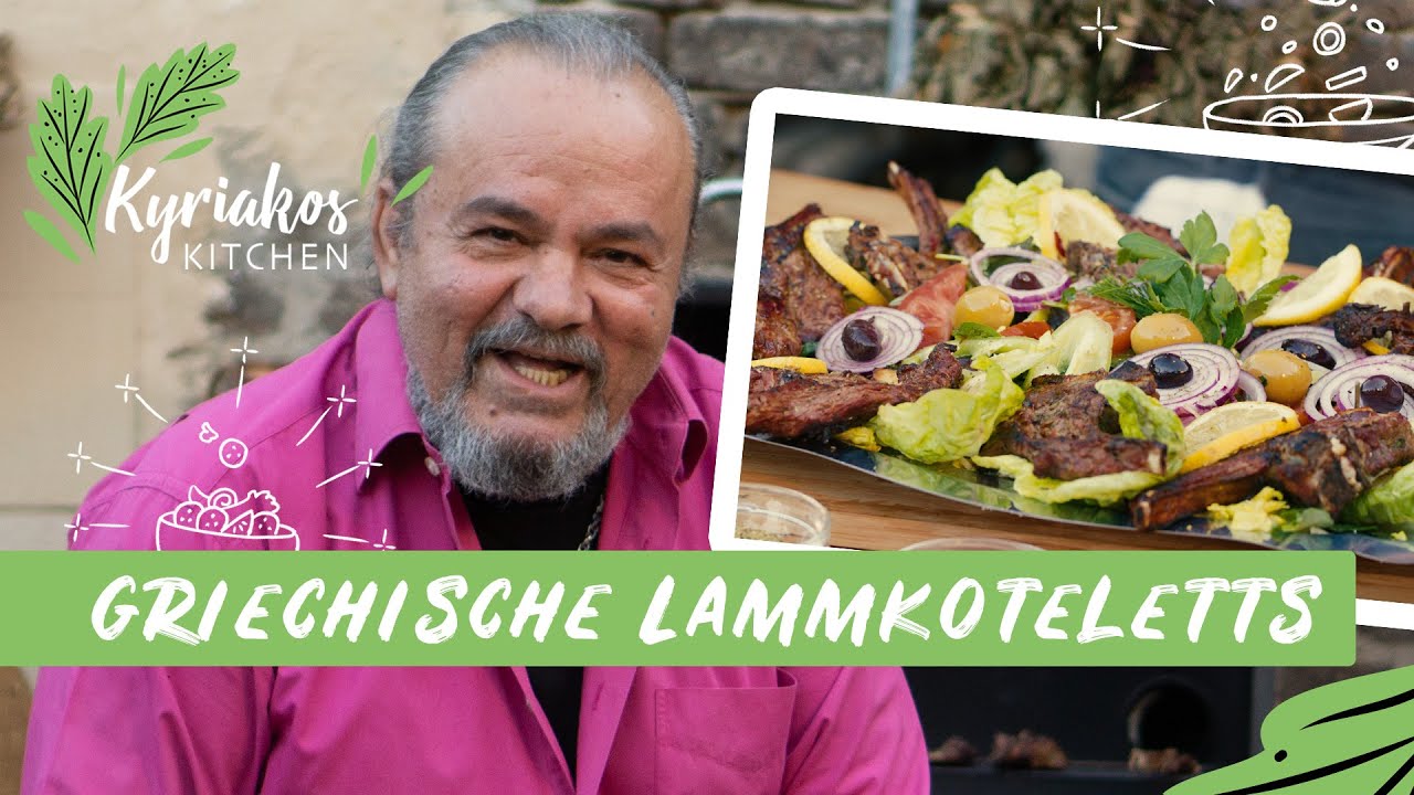 Lammkotelett in Kräutermarinade nach griechischer Art mit Wildkräutersalat | Kyriakos Kitchen