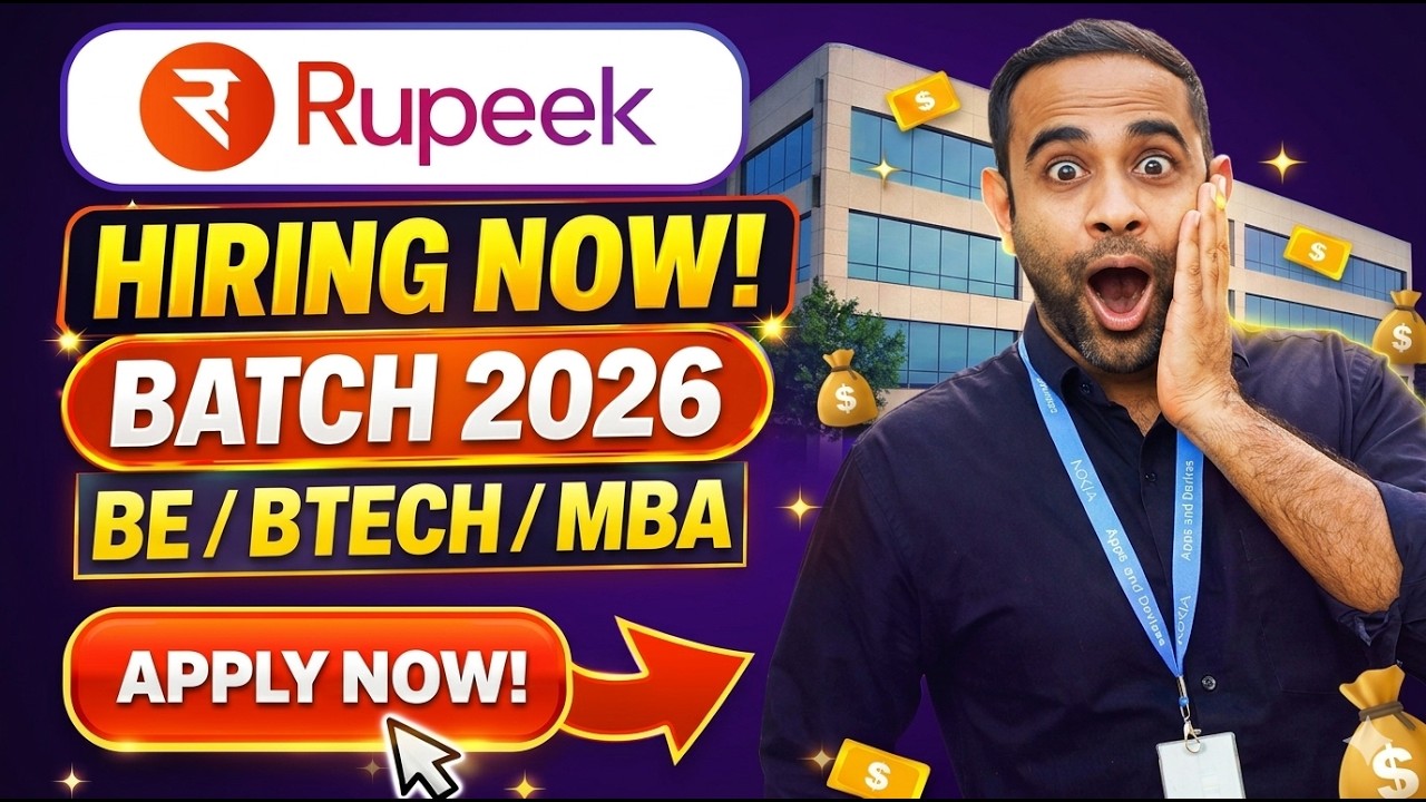 Крупнейший набор сотрудников вне кампуса от Rupeek | Выпуск 2026 года | BE/Btech/MBA | Подавайте ...