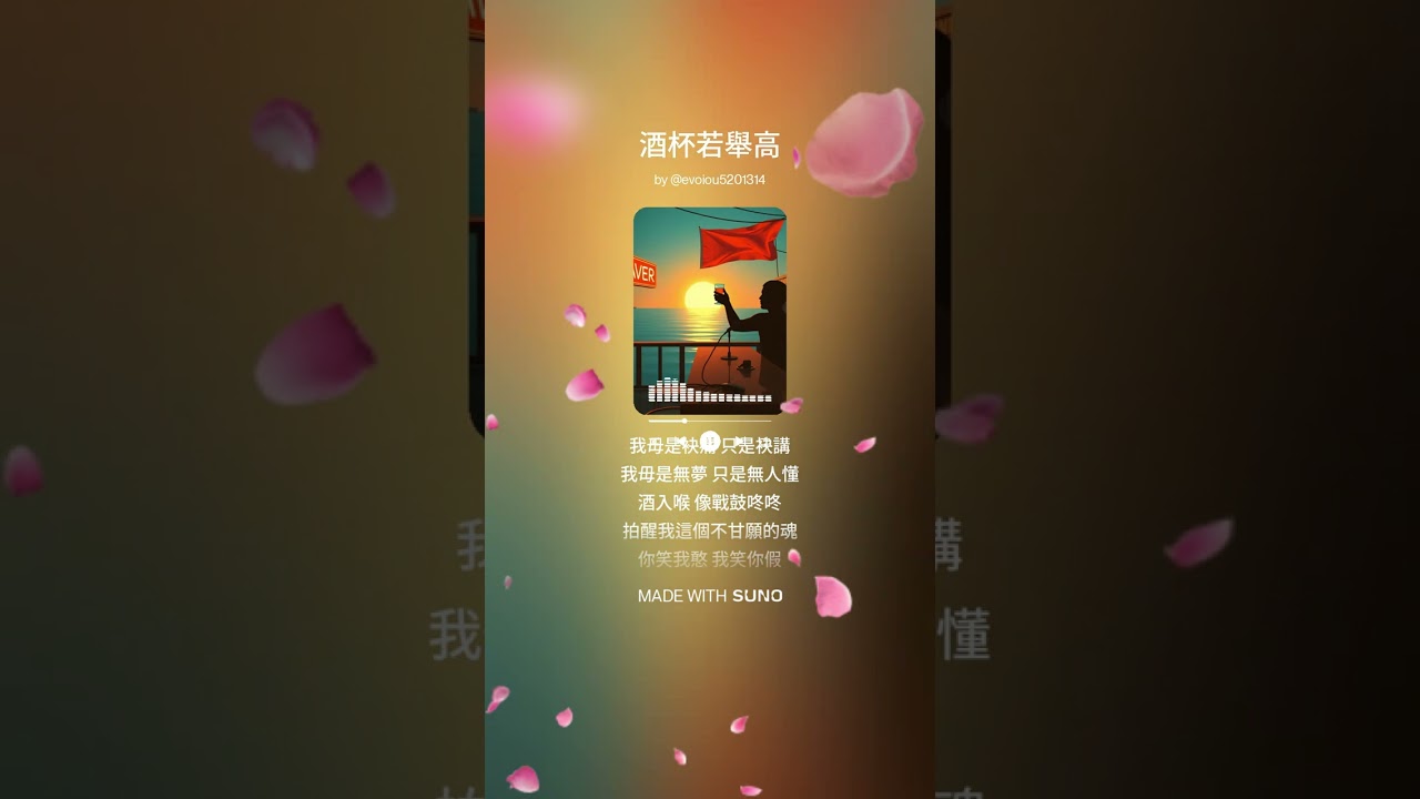 《酒杯若舉高》｜失戀也要乾啦｜台語酒場歌