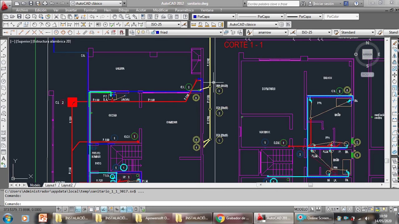 Plano de Pluviales en autocad