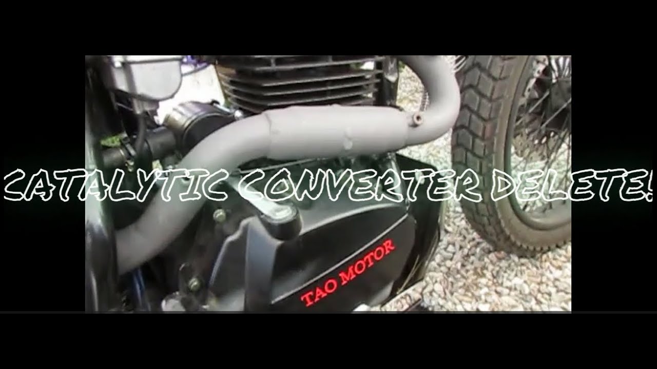 #Taomotor TBR7 / Hawk #enduro  CATALYTIC CONVERTER DELETE #cg250 #motorcycle #chonda #exhaustsound
