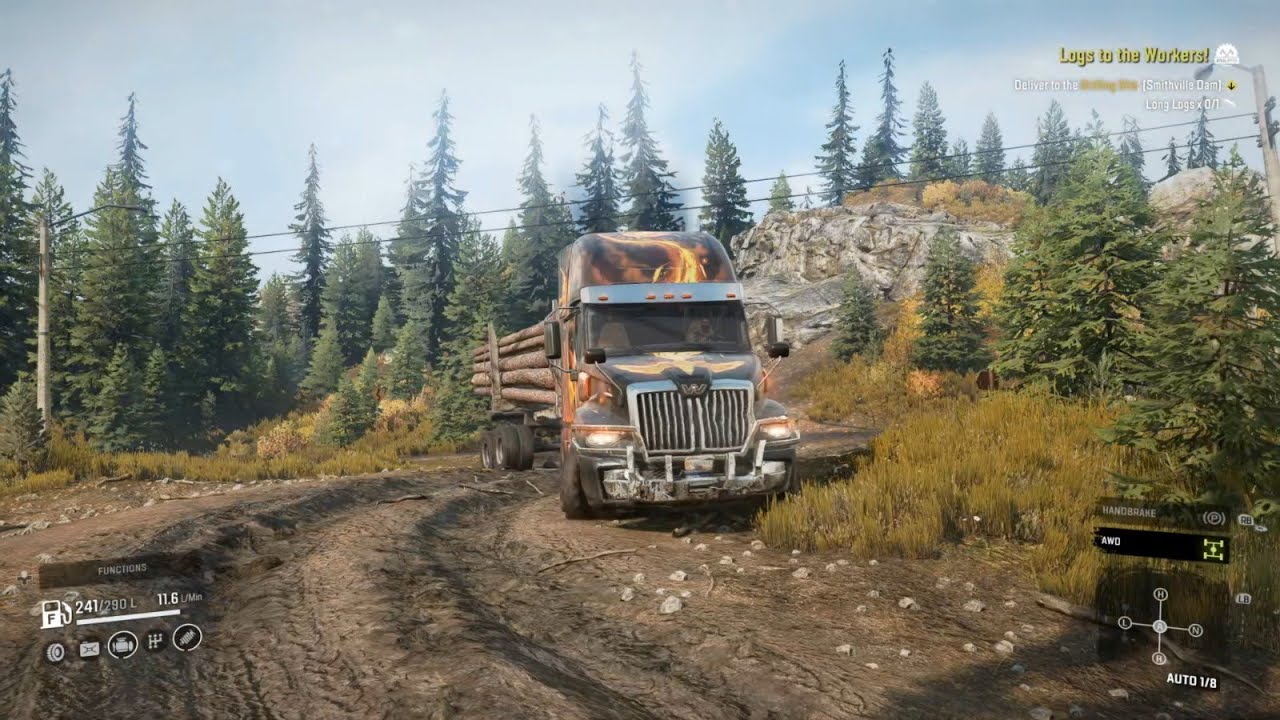 Snowrunner New truck heavy long logs