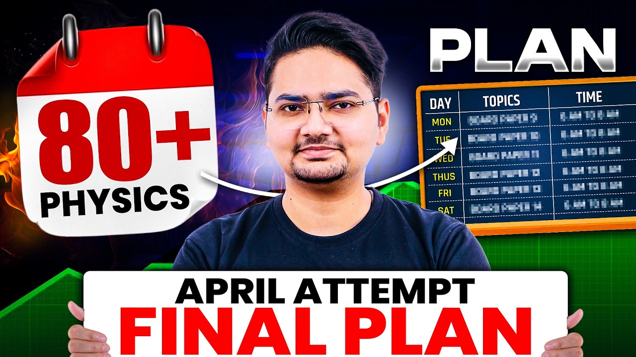 🔥Final Strategy to Score 80+ Marks in Physics | JEE Mains 2026 (April Attempt) | Abdul Sir