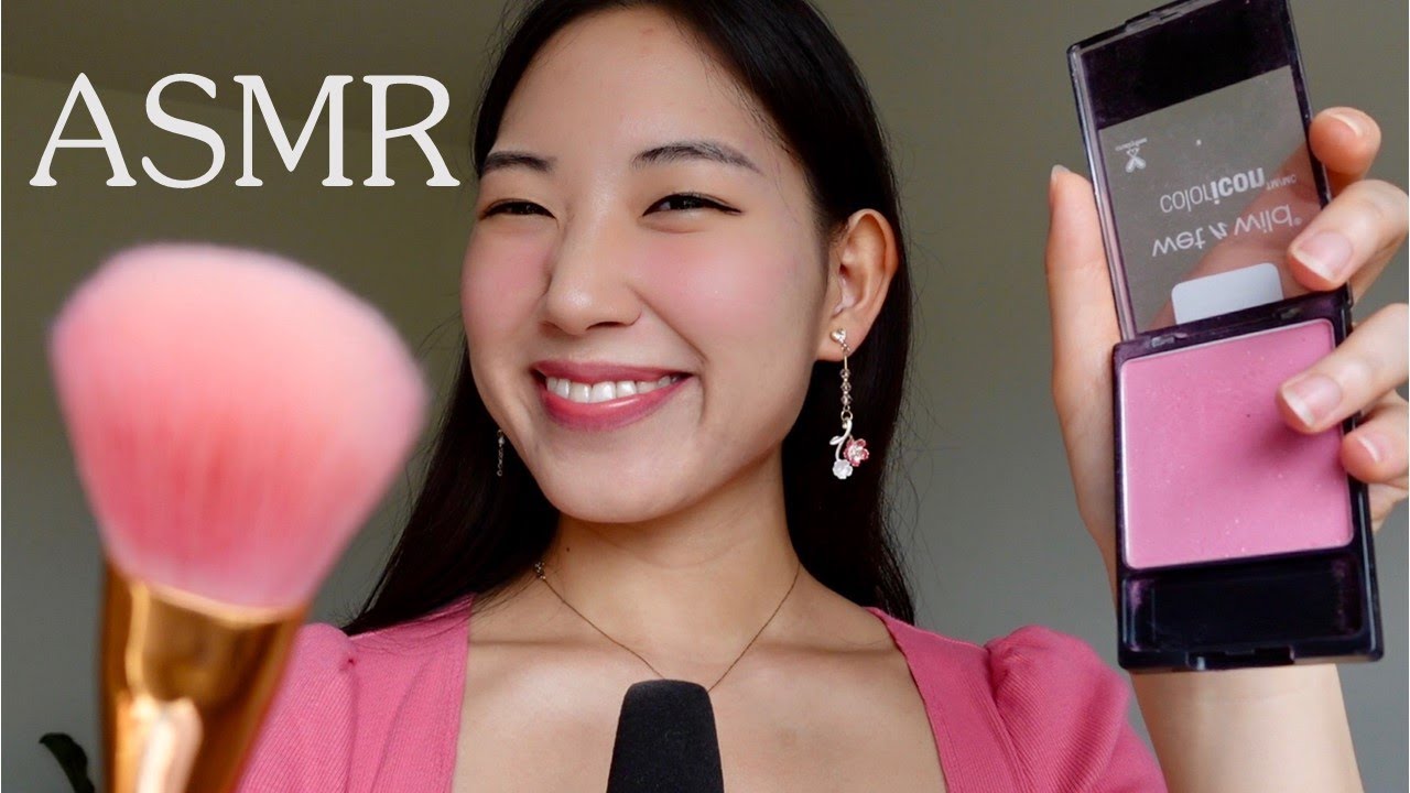 [ASMR] Doing Your 🌺 Pink Makeup (ᴇɴɢ whispering)