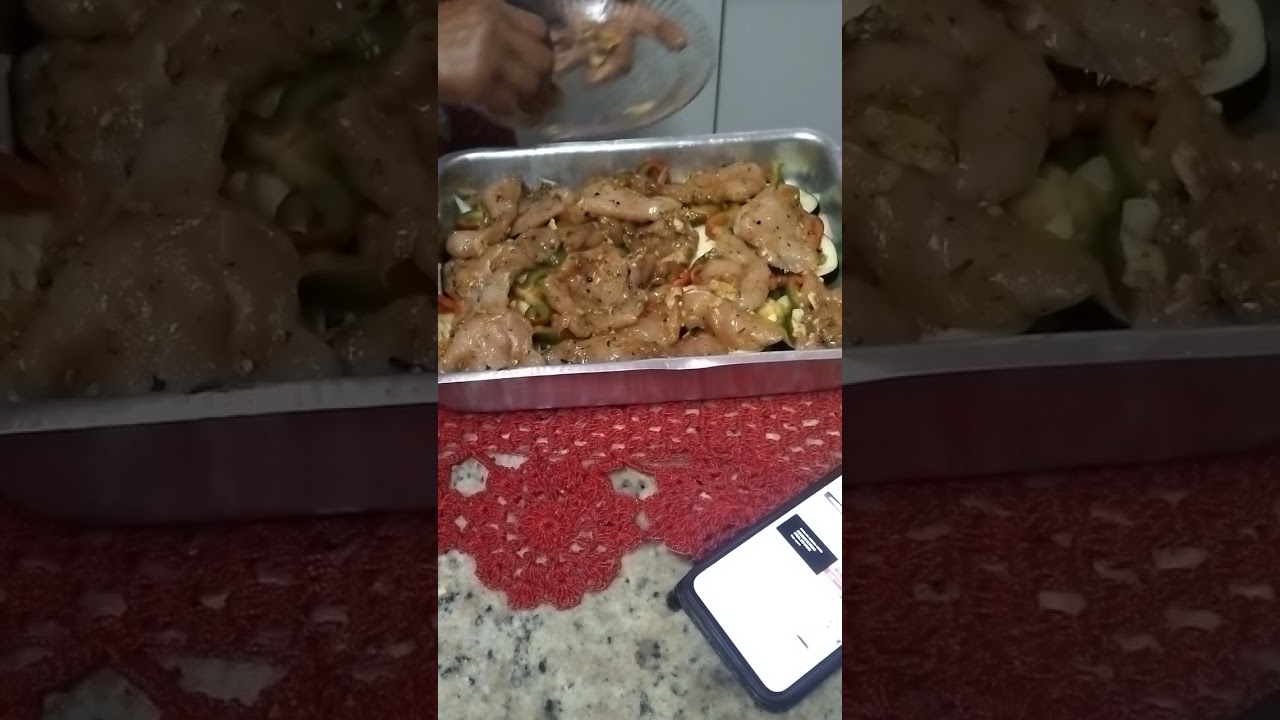 Beringela com frango 