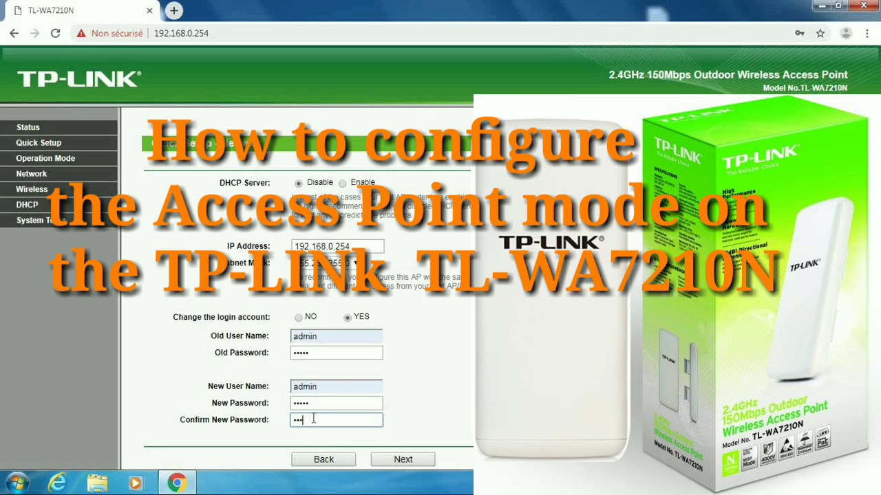 How to configure the Access Point mode on the TP-LINk  TL-WA7210N  كيفية إعداد