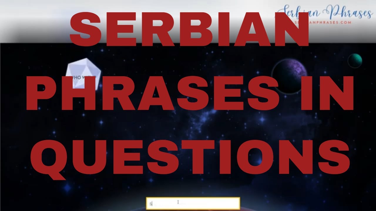 Serbian phrases with Question Words & Slow Pronunciation