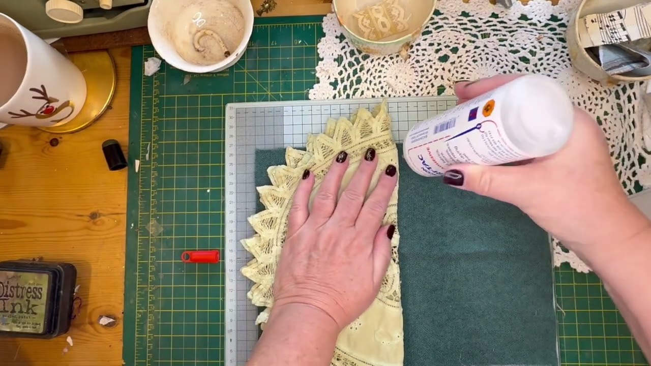 Preparing a Floating Spine and Hand Stitching my Journal Cover #junkjournal #floatingspine