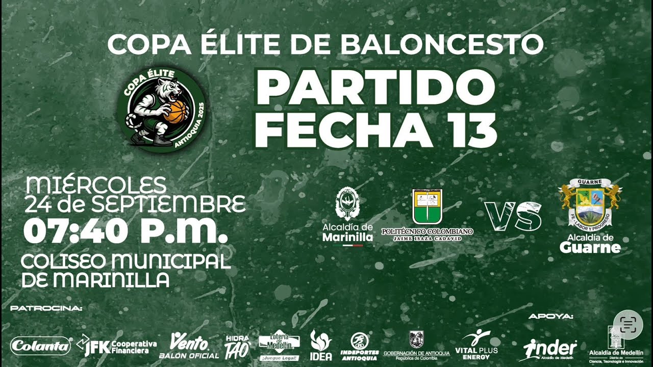 Marinilla - POLI JIC vs. Guarne - COPA &Eacute;LITE DE BALONCESTO 2025 - 24/09/2025