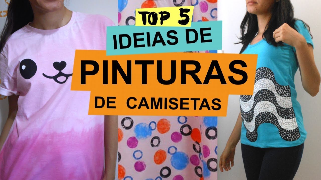 TOP 5 IDEIAS DE PINTURA DE CAMISETAS | Customizando Mariely Del Rey