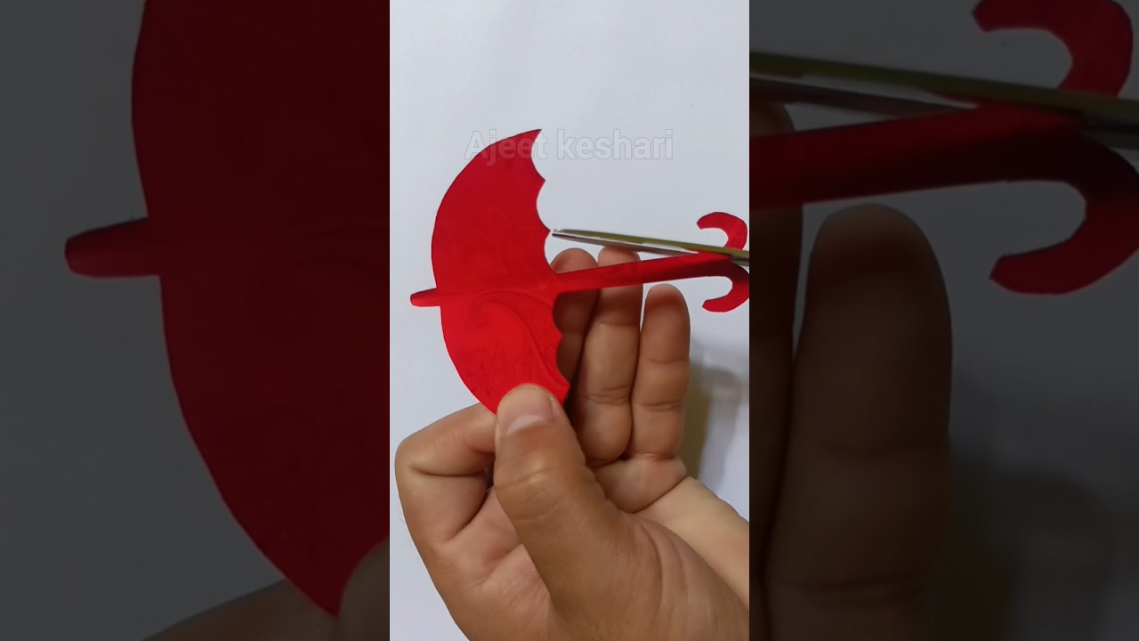 Paper Umbrella ☔ | Umbrella Making Idea | Diy Paper Craft #umbrella #craft #diy #shorts #video #art