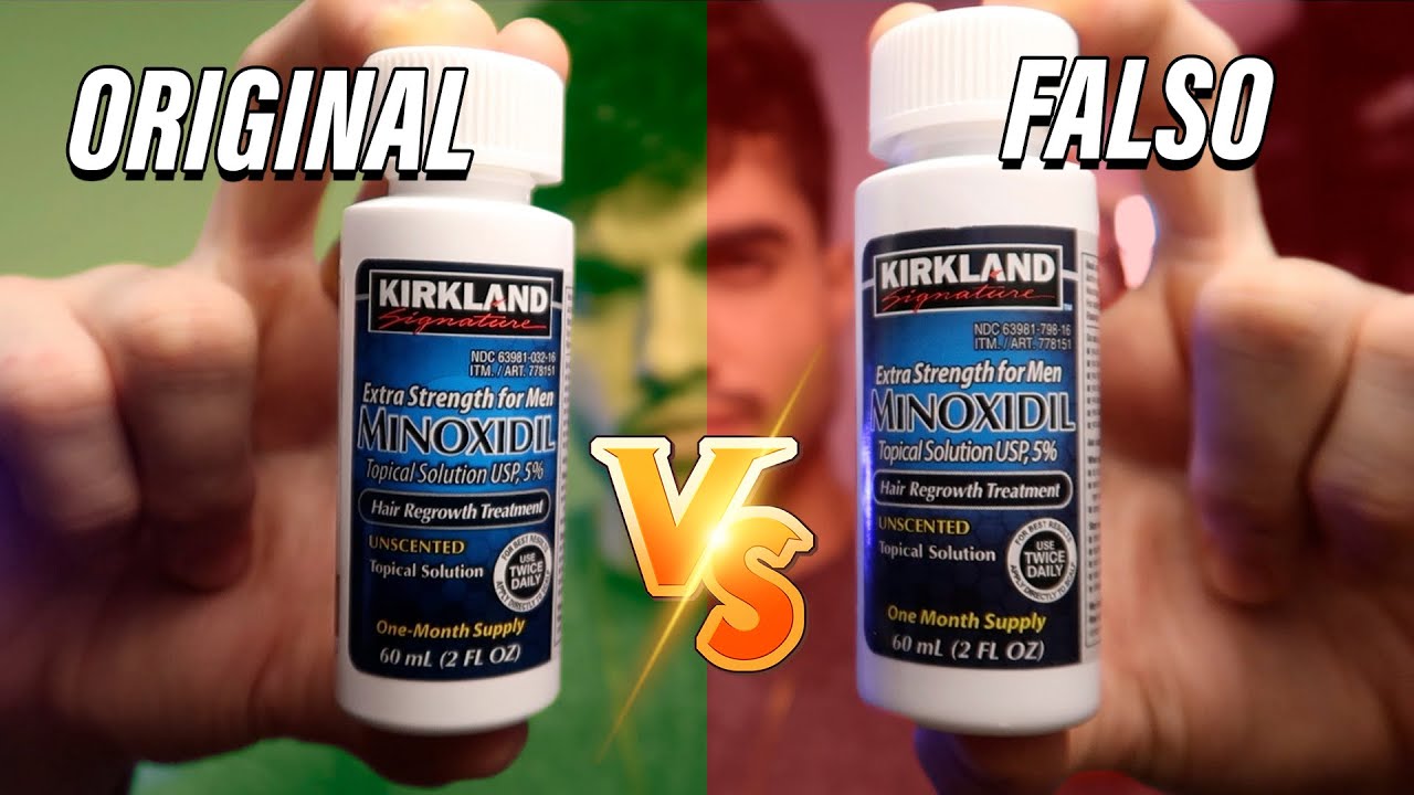 Minoxidil ORIGINAL X FALSIFICADO | Comparação lado a lado - Kirkland 5%