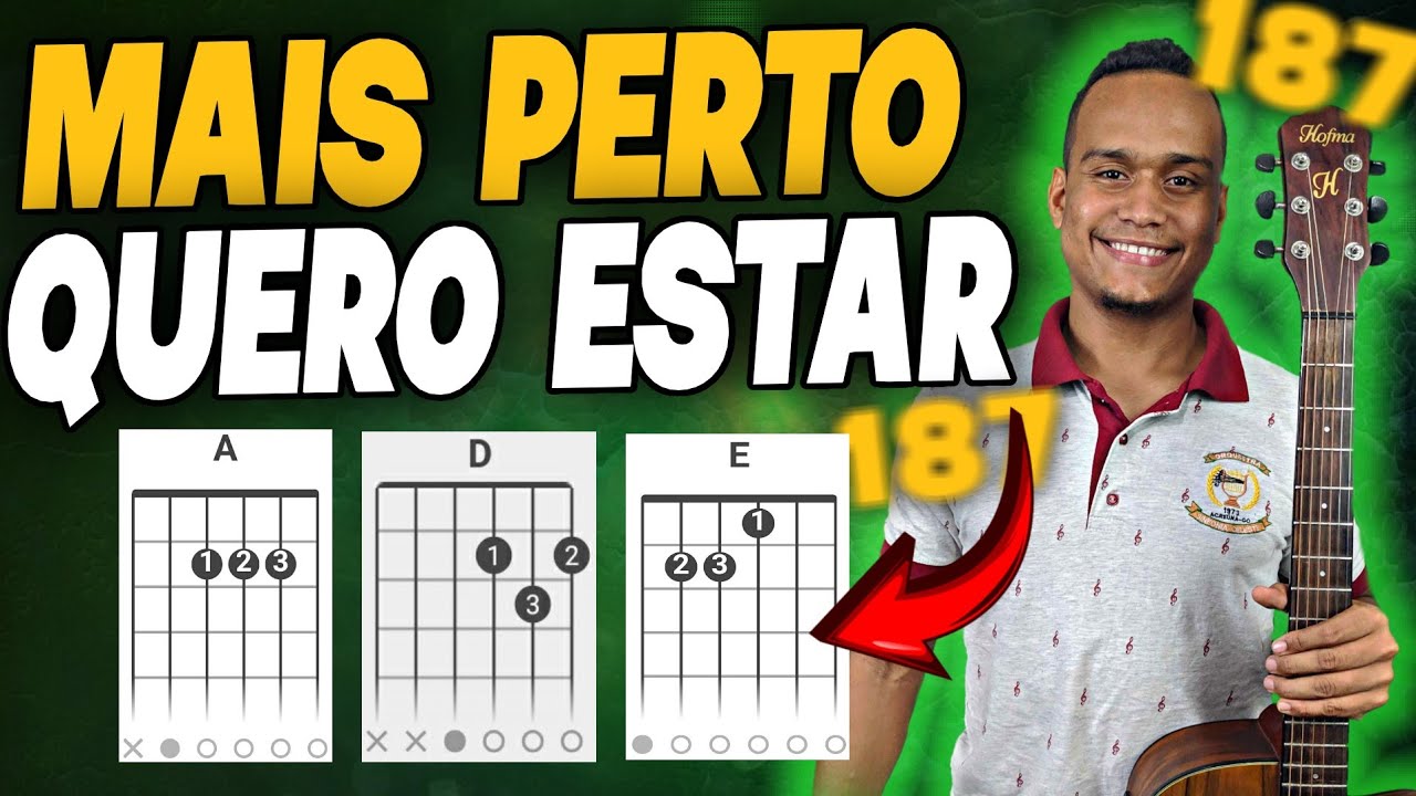 Como tocar MAIS PERTO QUERO ESTAR com 3 Acordes Fáceis | HARPA CRISTÃ