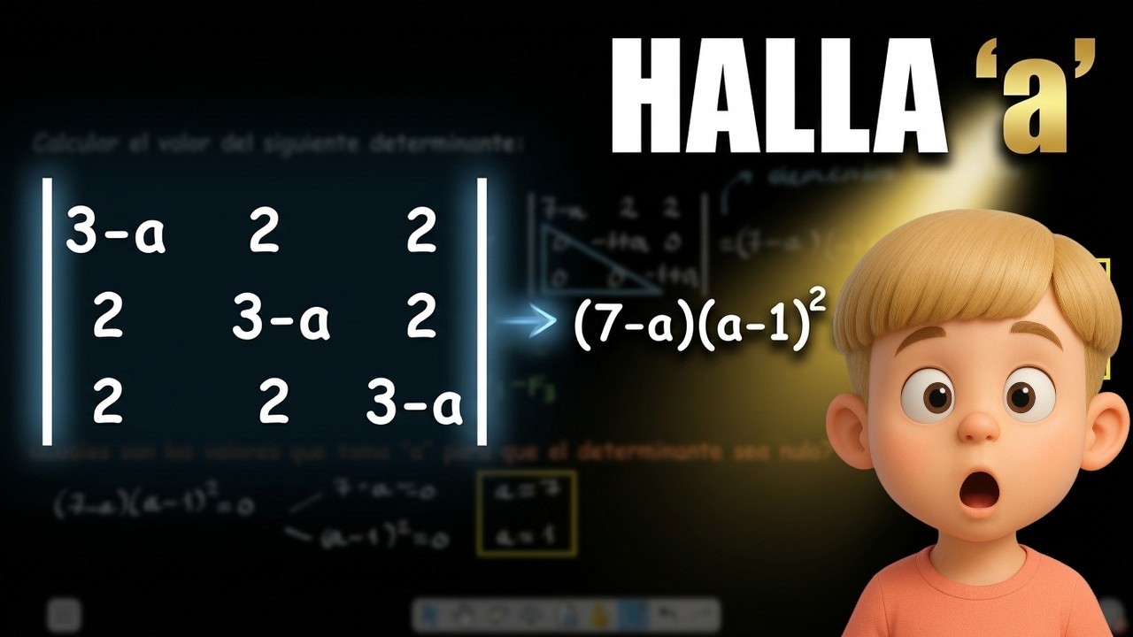 ¿Cuándo se ANULA este determinante? | Polinomio con variable
