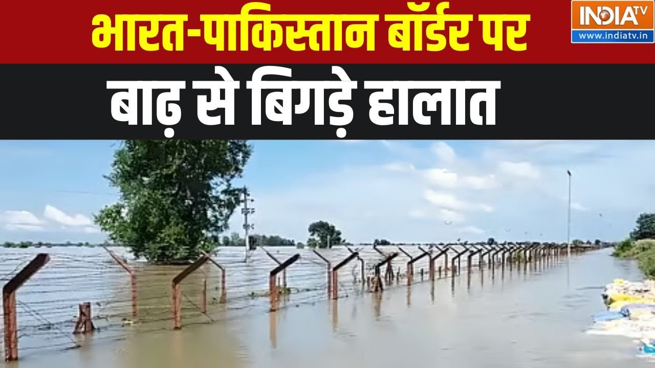 India-Pakistan Border: भारत-पाकिस्तान बॉर्डर पर बाढ़ से बिगड़े हालात | Flood | Heavy Rainfall Punjab