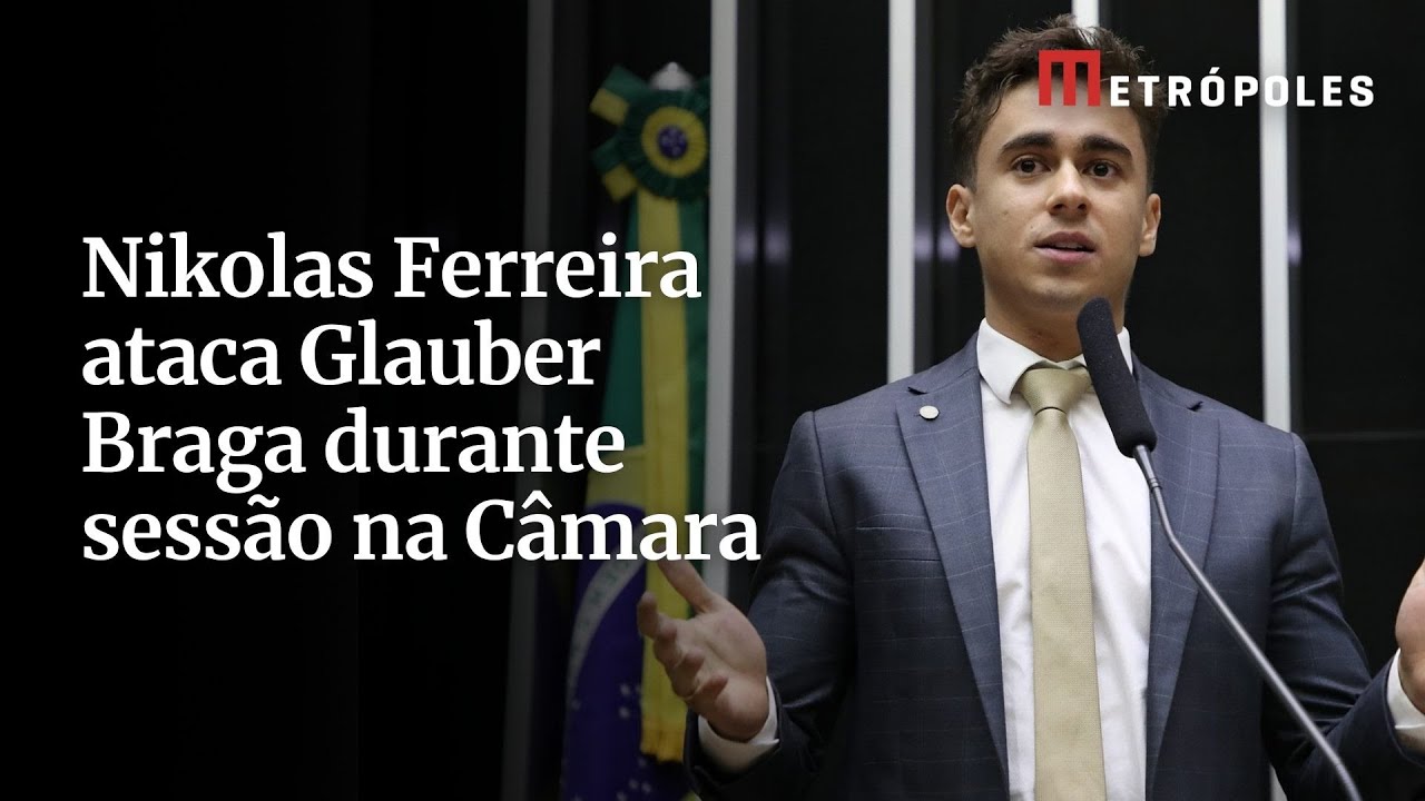 Nikolas Ferreira ataca Glauber Braga e defende ocupa&ccedil;&atilde;o do plen&aacute;rio durante sess&atilde;o na C&acirc;mara; veja
