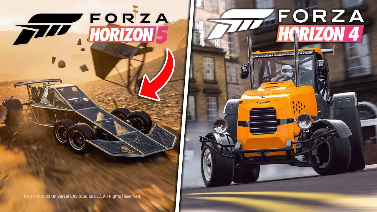 16 VOITURES FOLLES SUR FORZA HORIZON ... 😱 Track-tor, Rampe, Iron Knight 😥