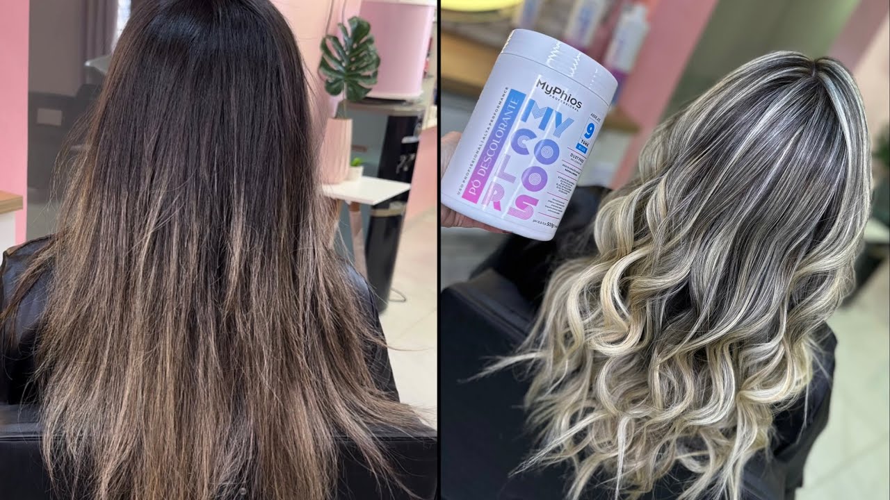 Mechas em ondas - passo a passo | Pó descolorante Myphios