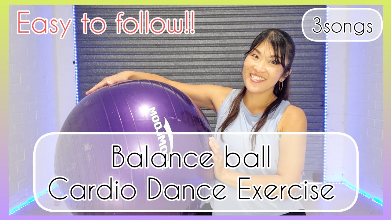 Balance ball Cardio Dance Exercise | バランスボールで有酸素運動