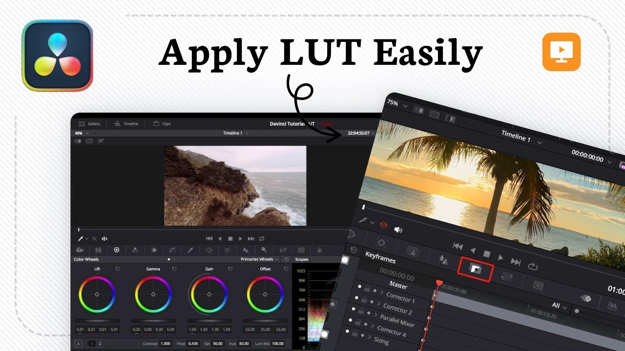 Как добавить LUT к клипу в DaVinci Resolve