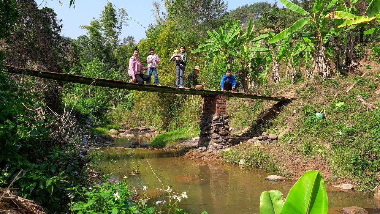 Thanks to Dad's Help, the Bridge Was Completed Successfully | Family farm
