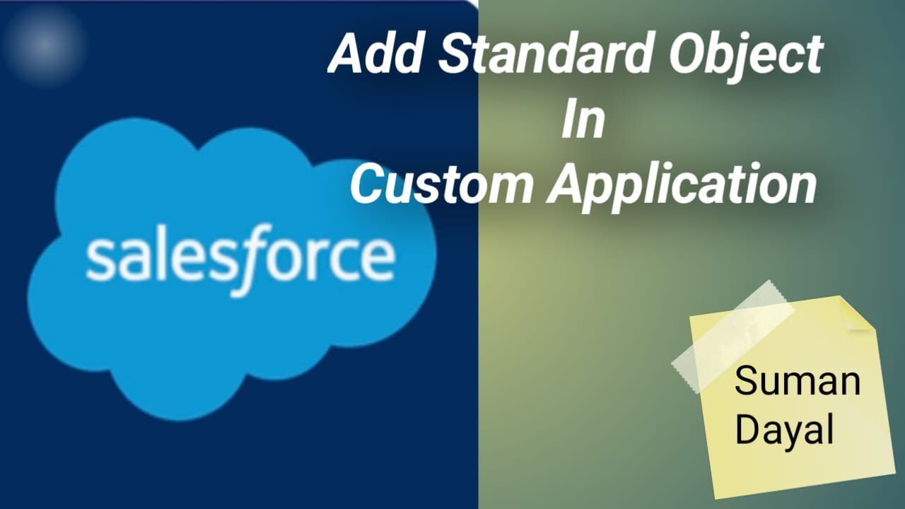 How we can add a standard object in a custom application