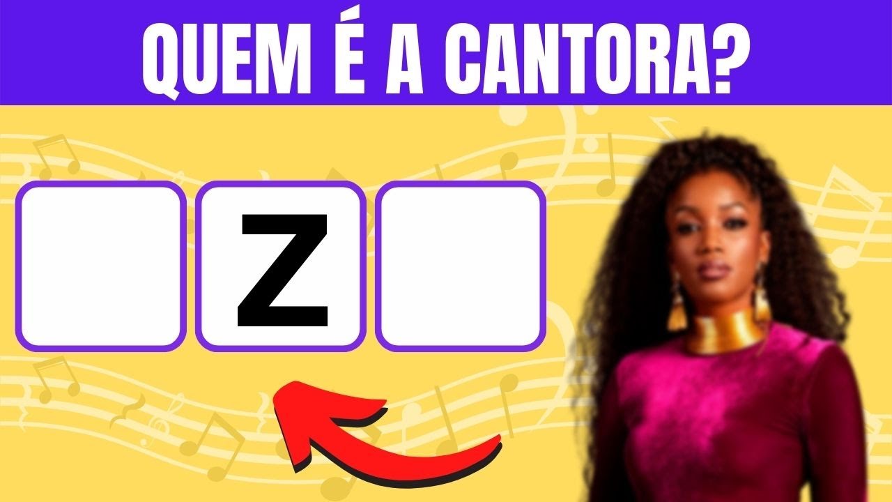 Adivinhe o Cantor com Poucas Letras | Quem é o Cantor?🎵